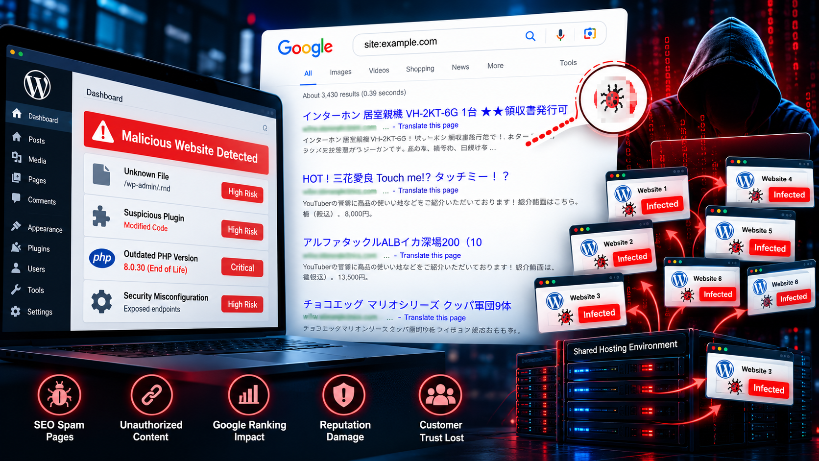 WordPress SEO Hack Case Study: How a Website Compromise Can Damage Google Rankings, Reputation & Business